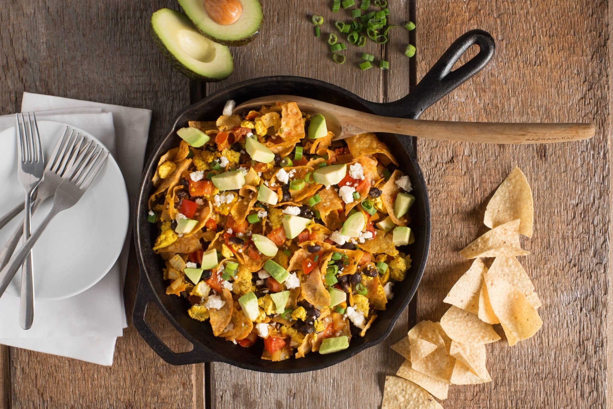 Black Bean and Avocado Migas