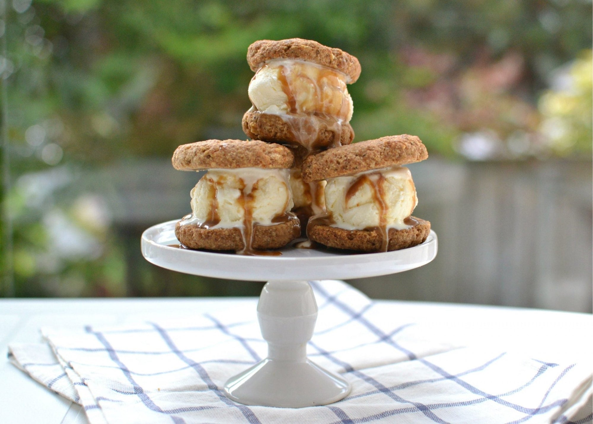 Caramel Corn Ice Cream Sandwiches