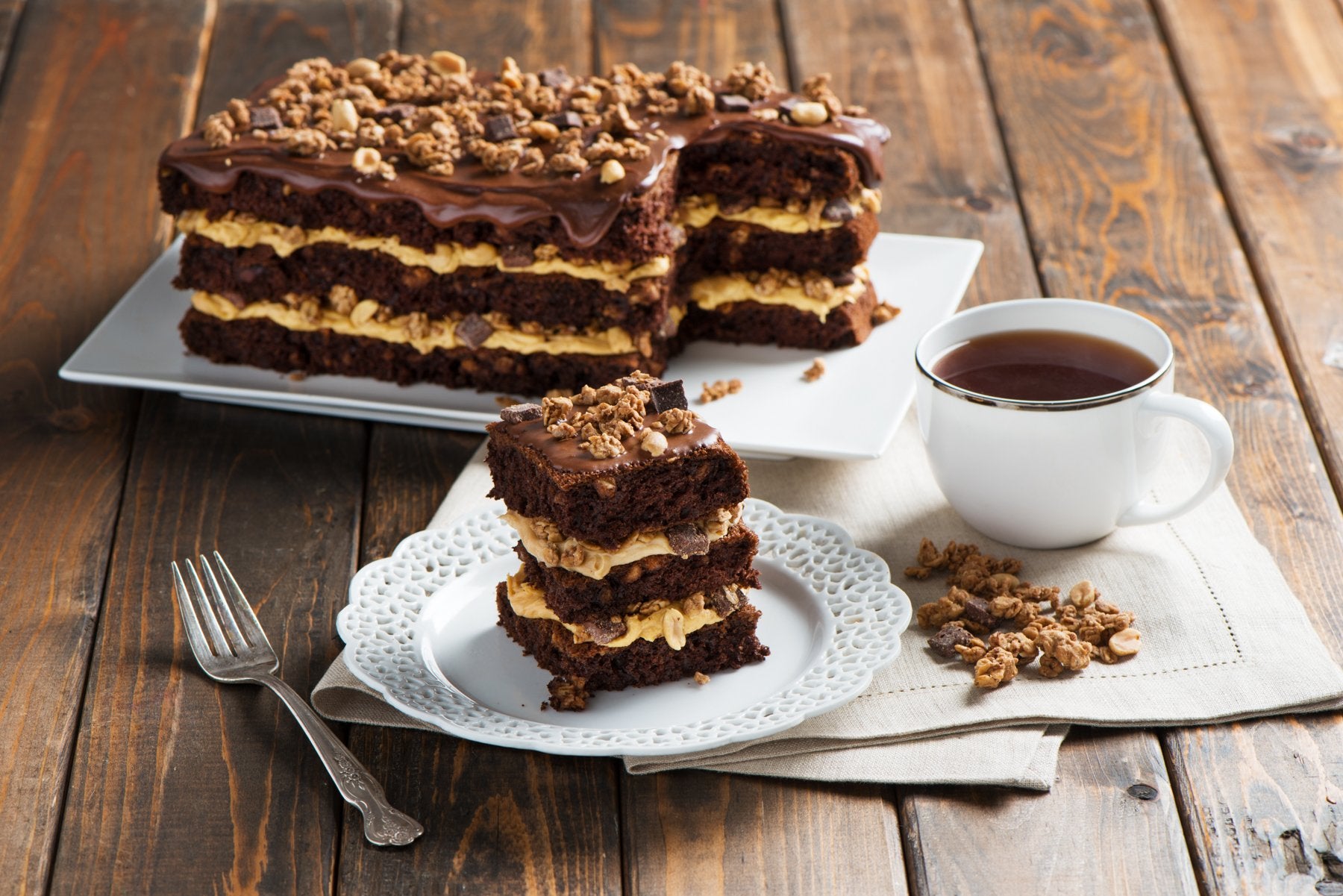 Chocolate Peanut Butter Layer Cake