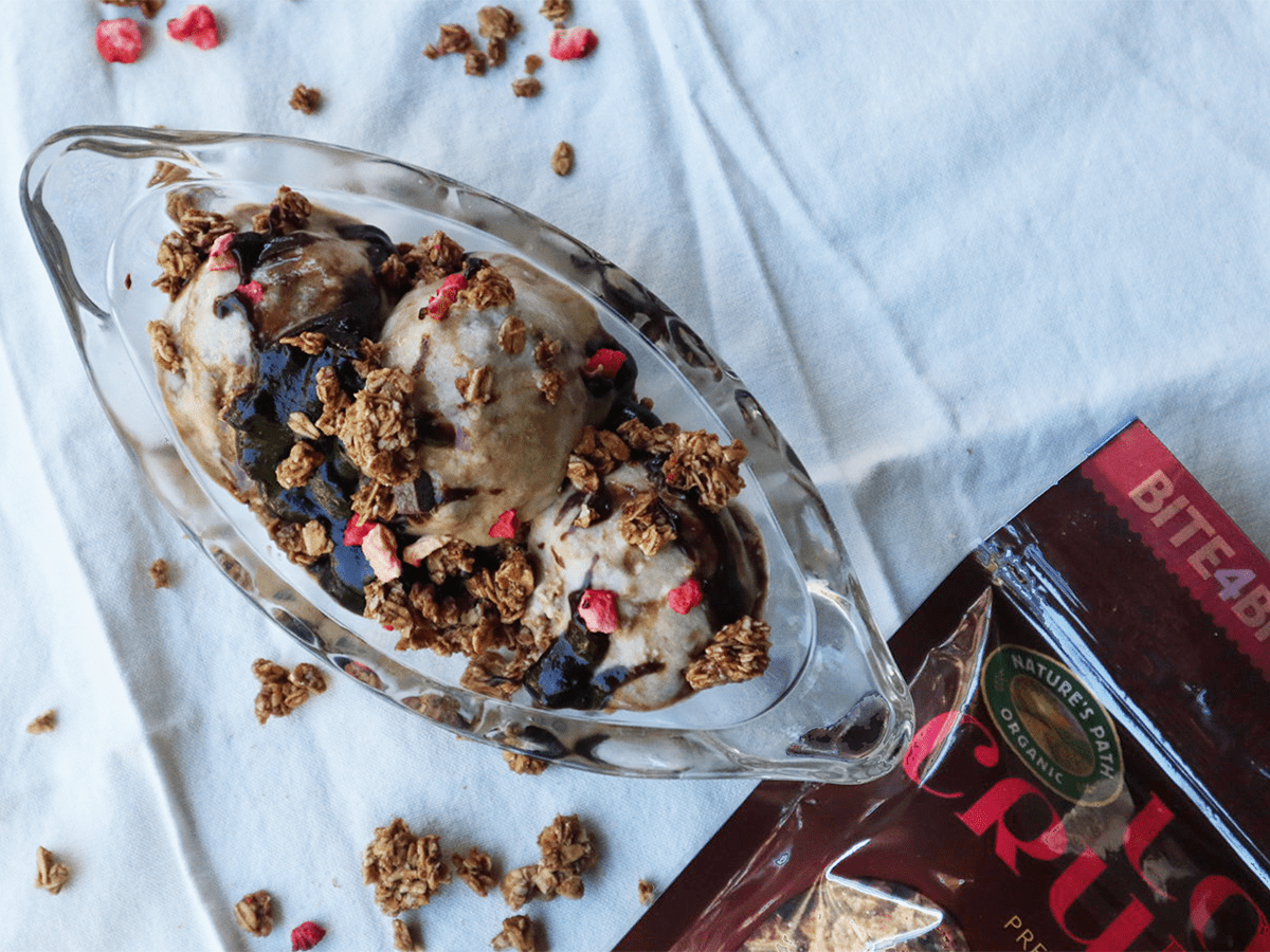 Cocoa Swirl Granola Nice Cream (Vegan, GF)