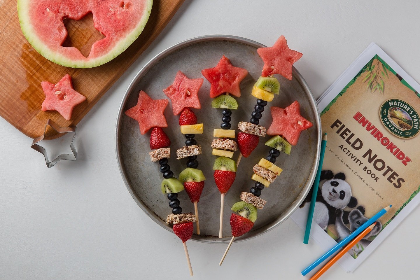 Fruit & Granola Bar Kebabs