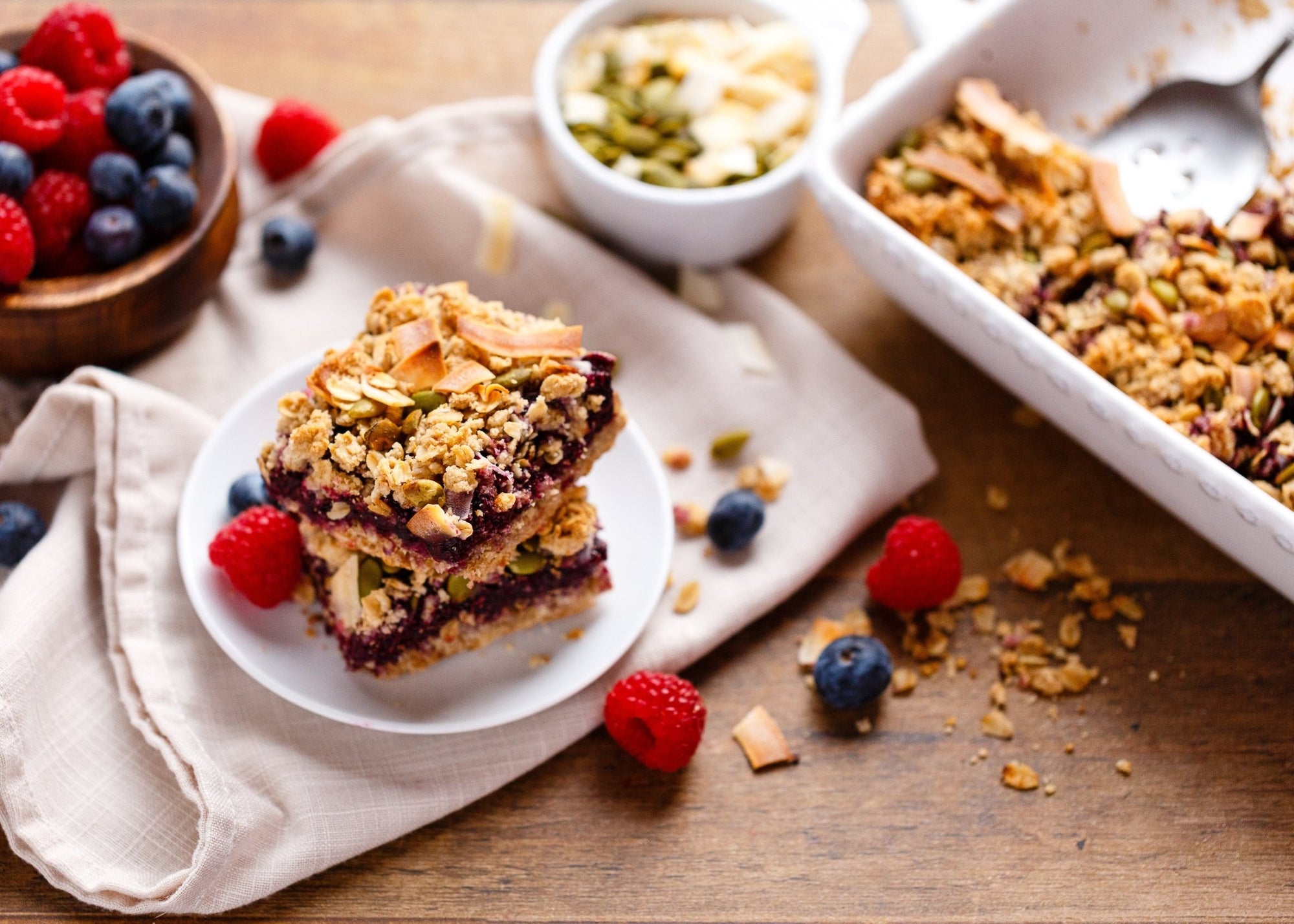 Berry Chia Crumble Bars