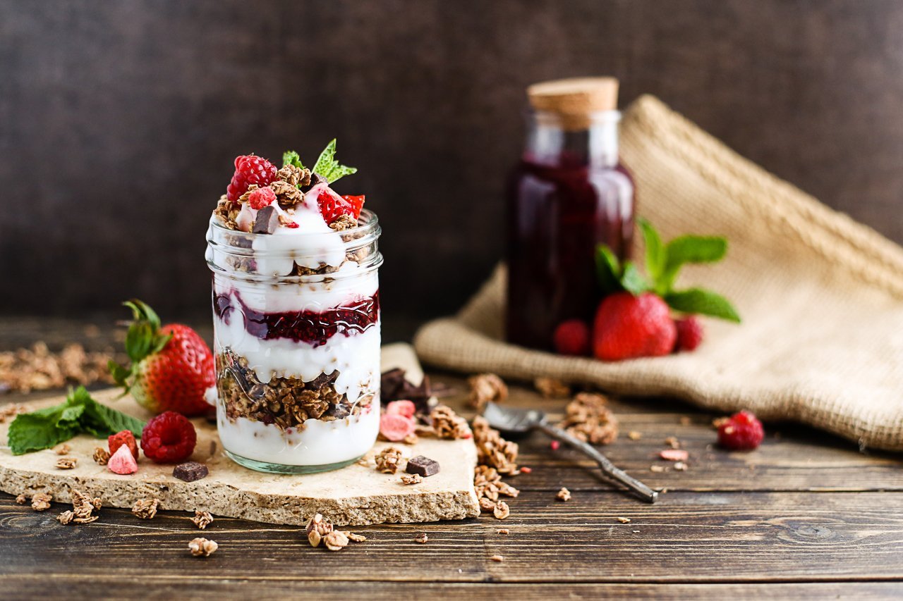 Dark Chocolate & Red Berries Parfait