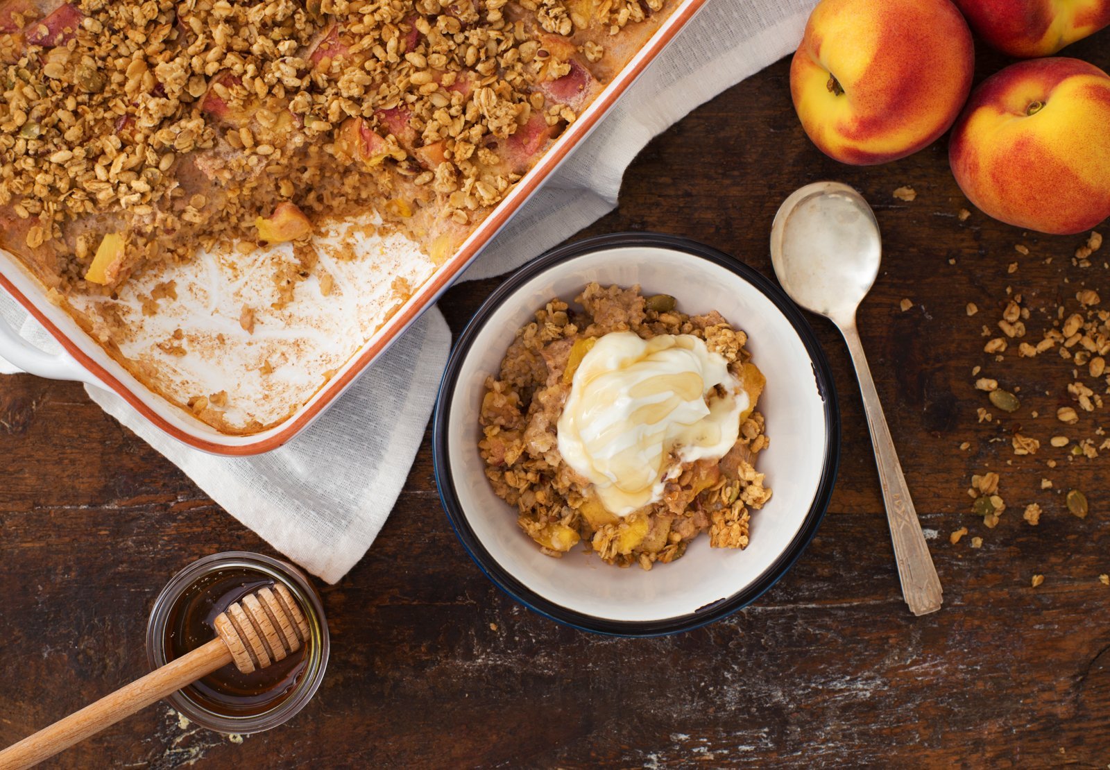 Peaches and Cream Baked Oatmeal