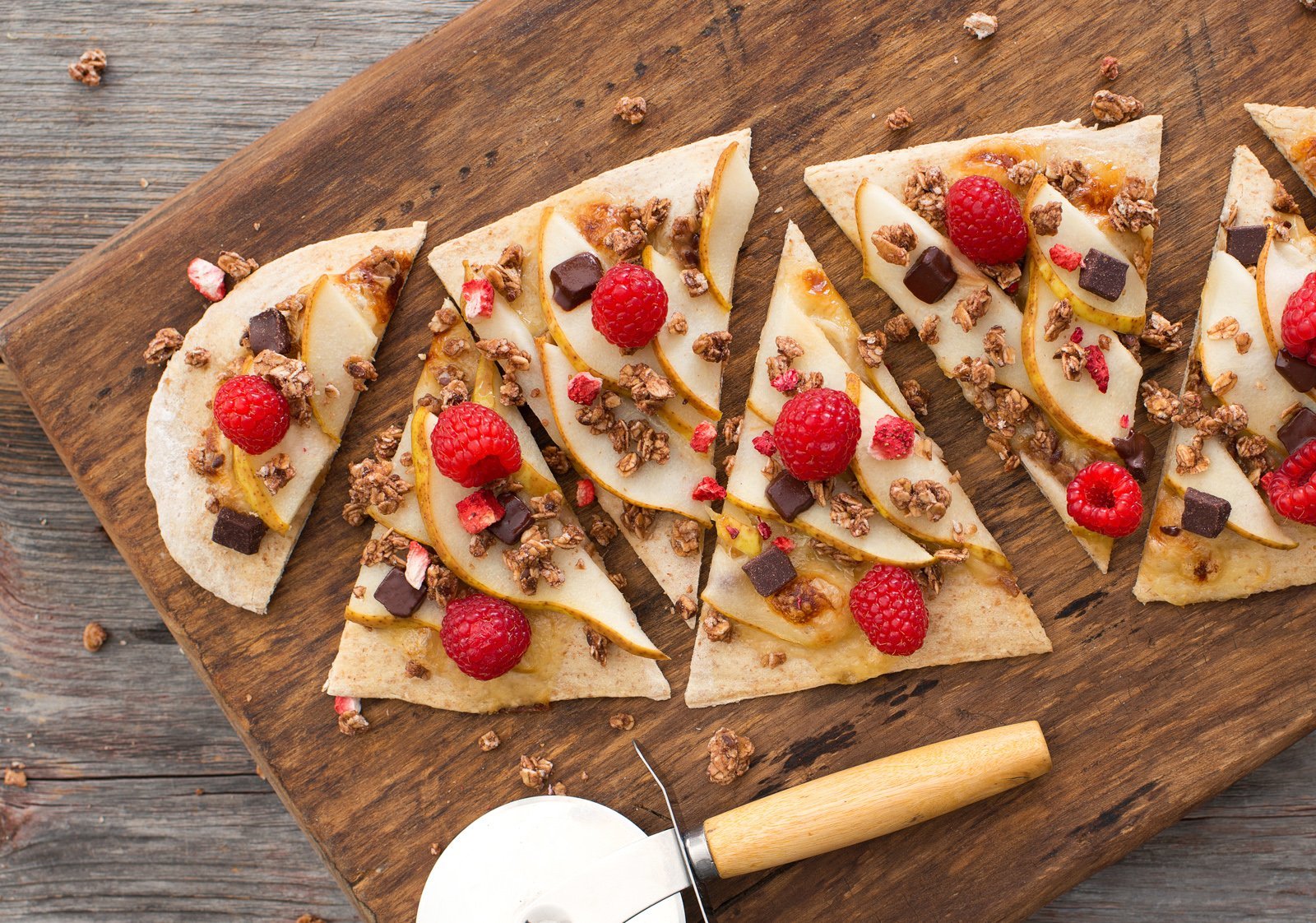 Pear Crumble Pizza with Love Crunch Granola