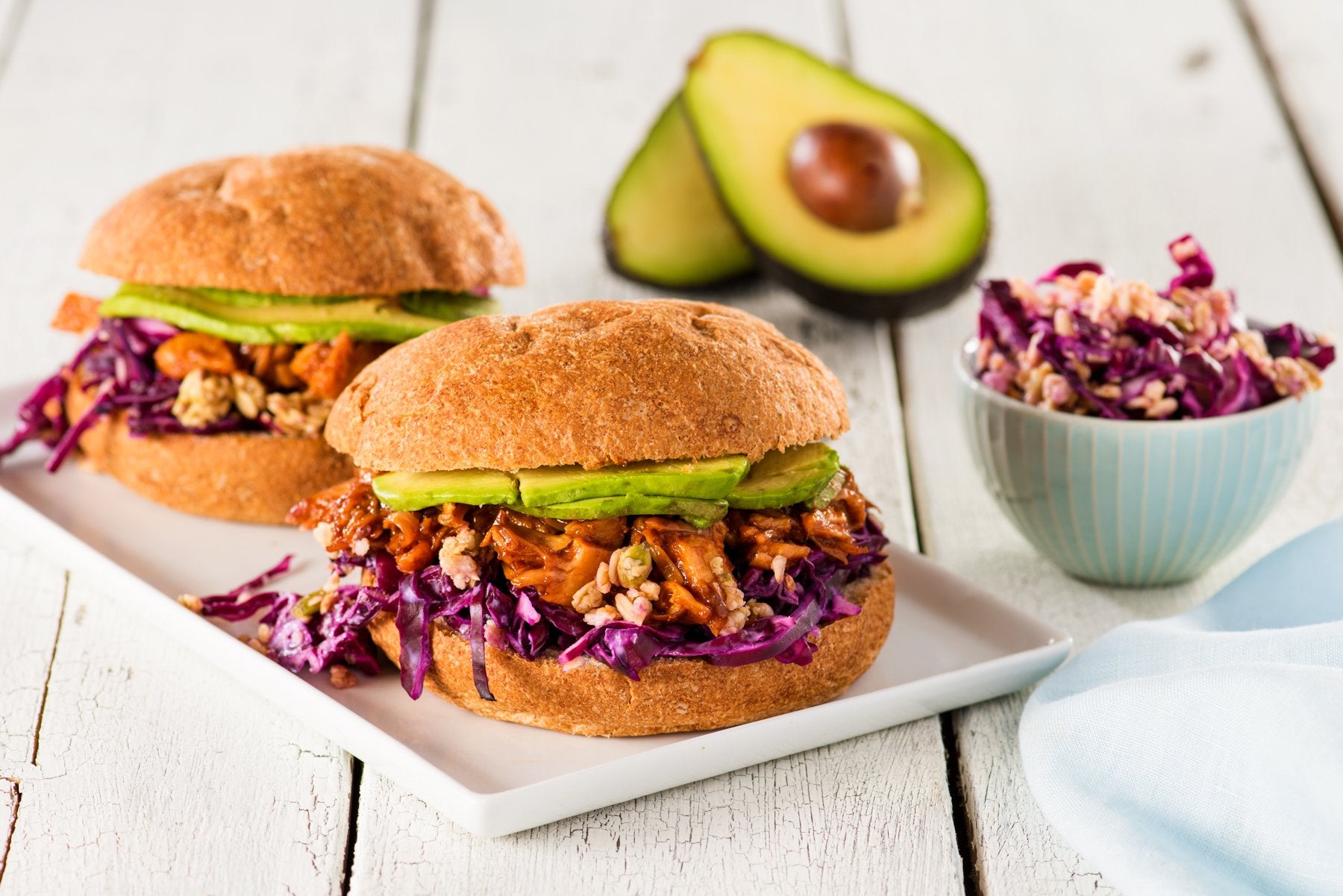 Pulled Jackfruit with Crunchy Slaw