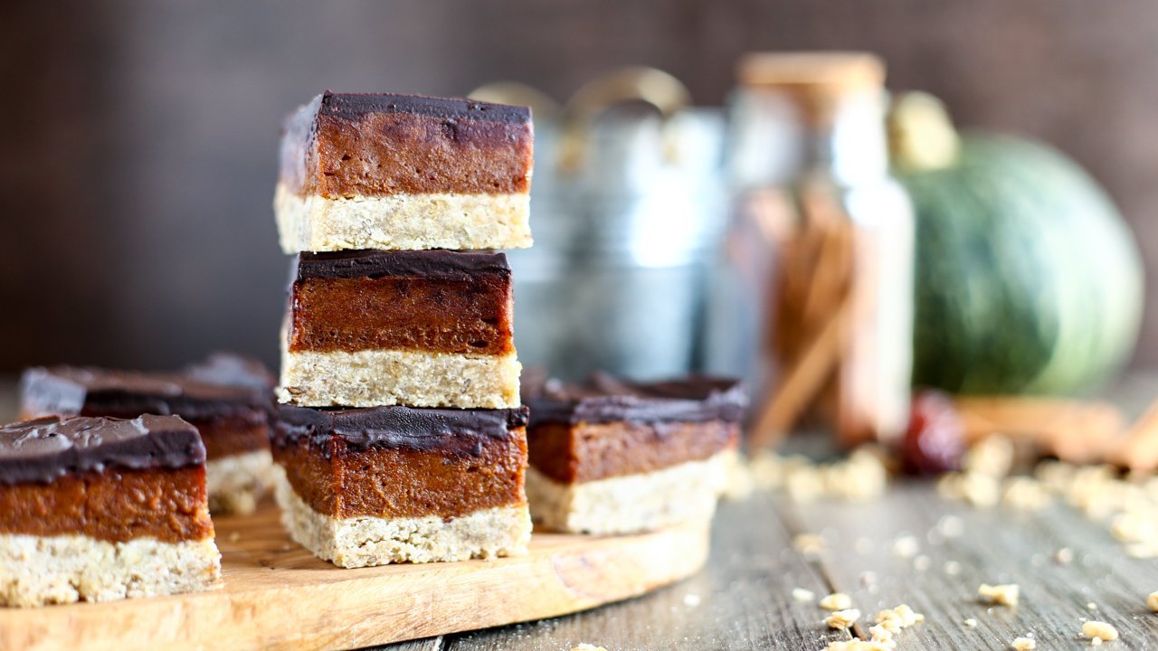 Pumpkin Caramel Slices