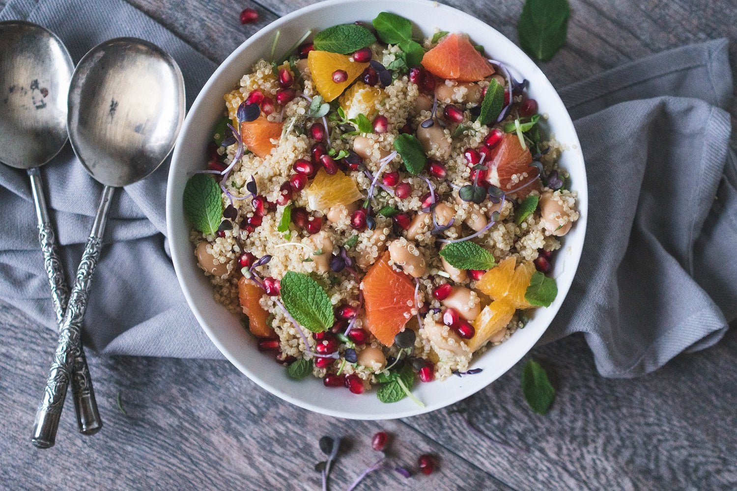 Quinoa Salad with Champagne Citrus Dressing