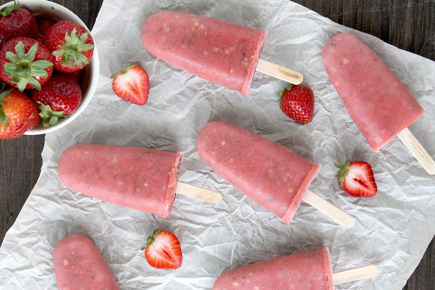 Strawberry Pineapple Superfood Popsicles