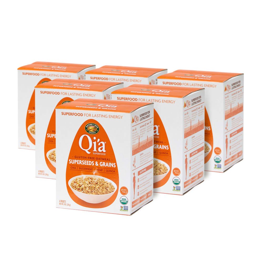 Pack of 6, Nature's Path Qi'a Organic Superseeds & Grains Superfood Oatmeal 8oz Box