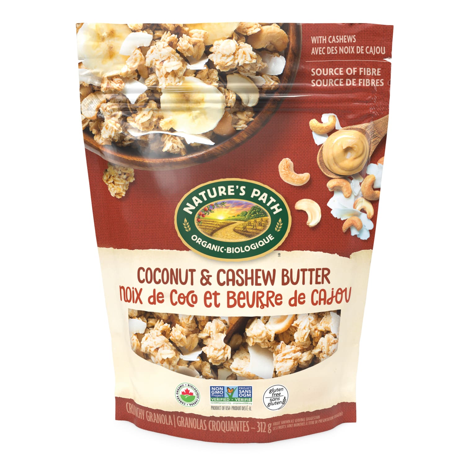 Nature's Path Organic Coconut Cashew Gluten Free Granola 312g Pouch