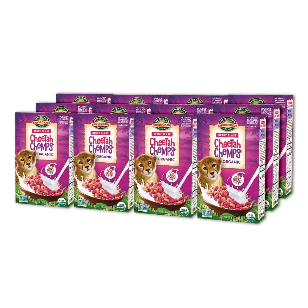 Pack of 12, Nature's Path EnviroKidz Organic Cheetah Chomps Cereal 10oz Box