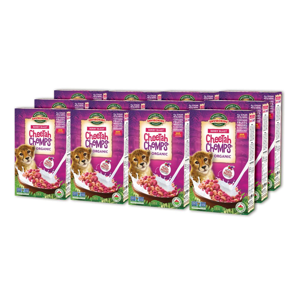 Pack of 12, Nature's Path EnviroKidz Organic Cheetah Chomps Cereal 284g Box