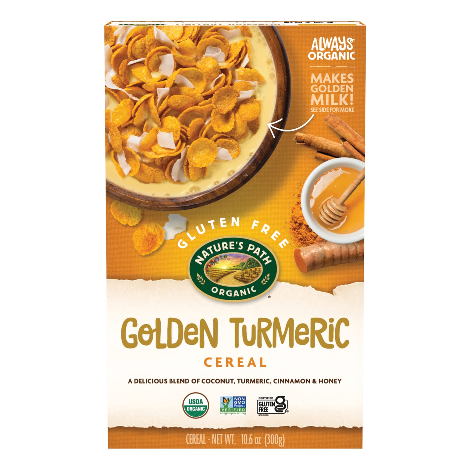 Nature's Path Organic Turmeric Cereal 10oz Box