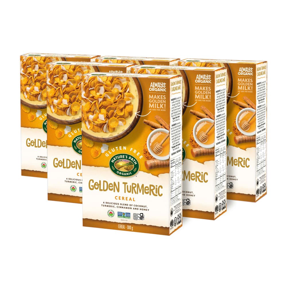 Pack of 6, Nature's Path Organic Turmeric Cereal 300g Box