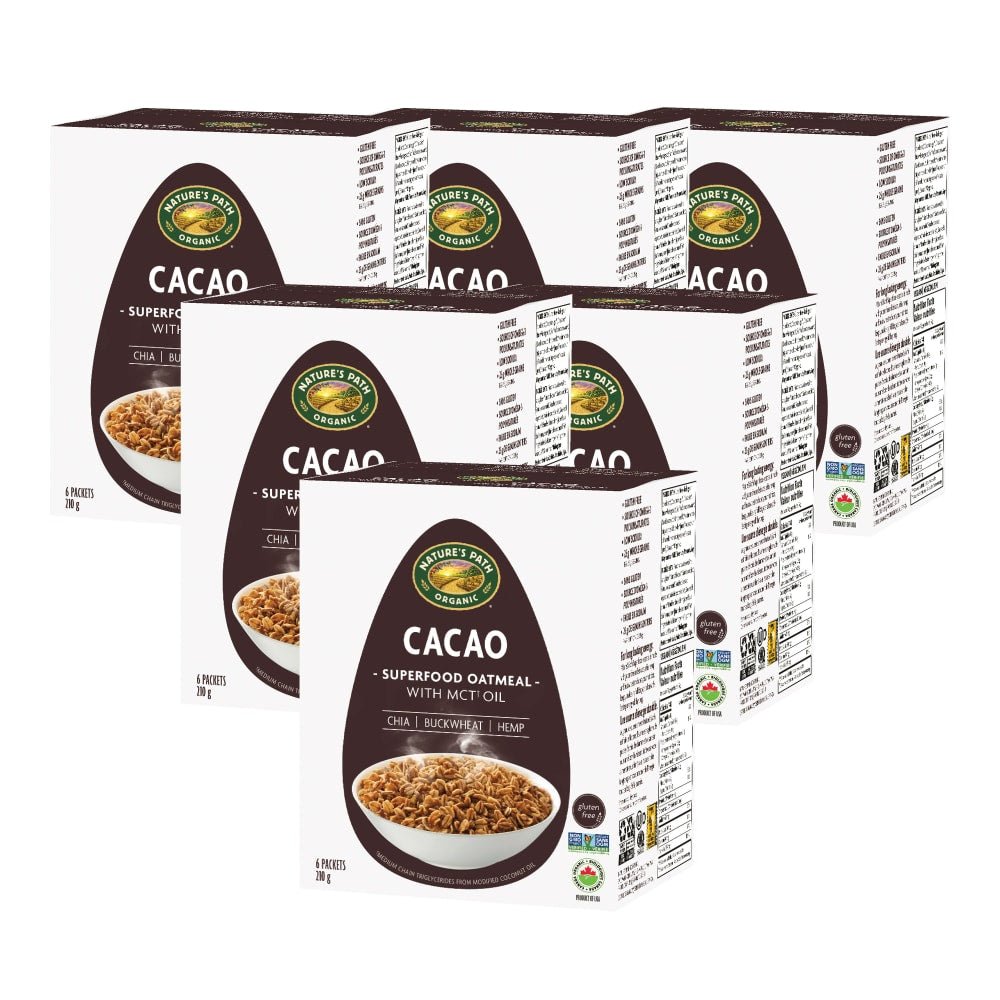 Pack of 6, Nature's Path Organic Cacao Gluten Free Oats 210g Box