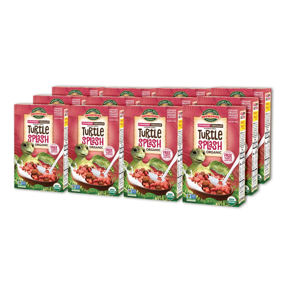 Pack of 12, Nature's Path EnviroKidz Organic Turtle Splash Cold Cereal 10oz Box