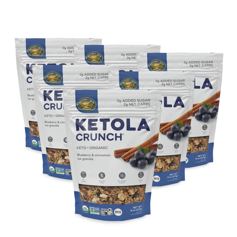 Pack of 6, Nature's Path Ketola Crunch® Organic Blueberry Cinnamon Granola 8oz Pouch