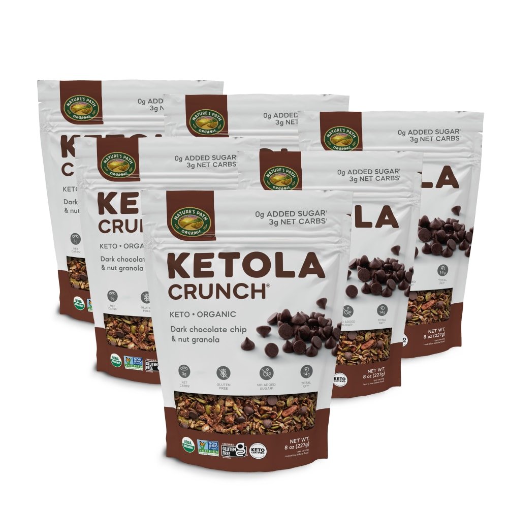 Pack of 6, Nature's Path Ketola Crunch® Organic Dark Chocolate Chip Granola 8oz Pouch