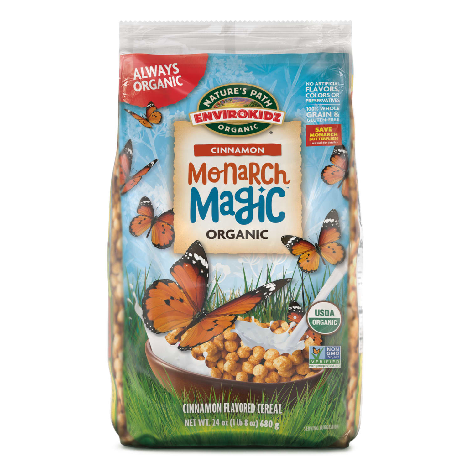 Nature's Path EnviroKidz Organic Monarch Magic Cold Cereal 24oz Bag