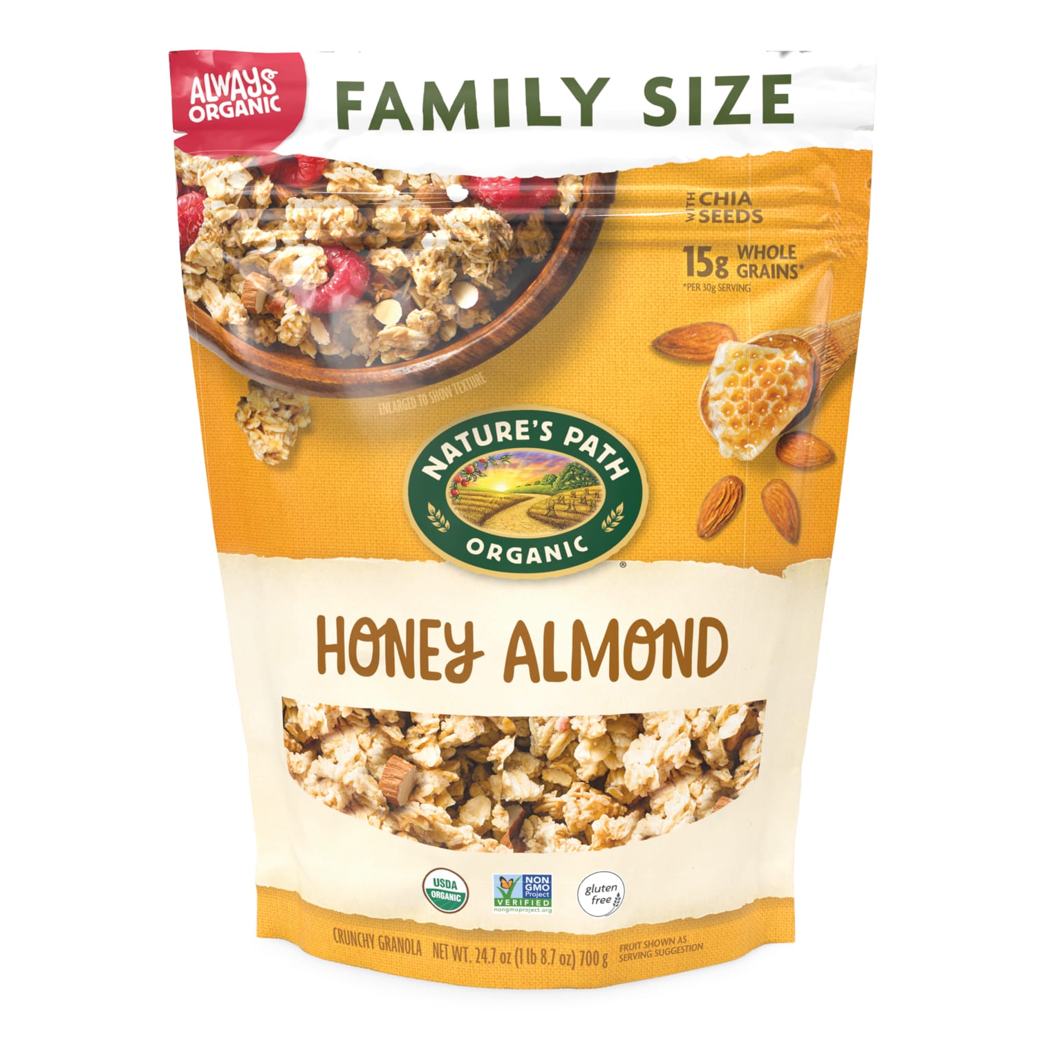 Nature's Path Organic Honey Almond Gluten Free Granola 24.7oz Pouch