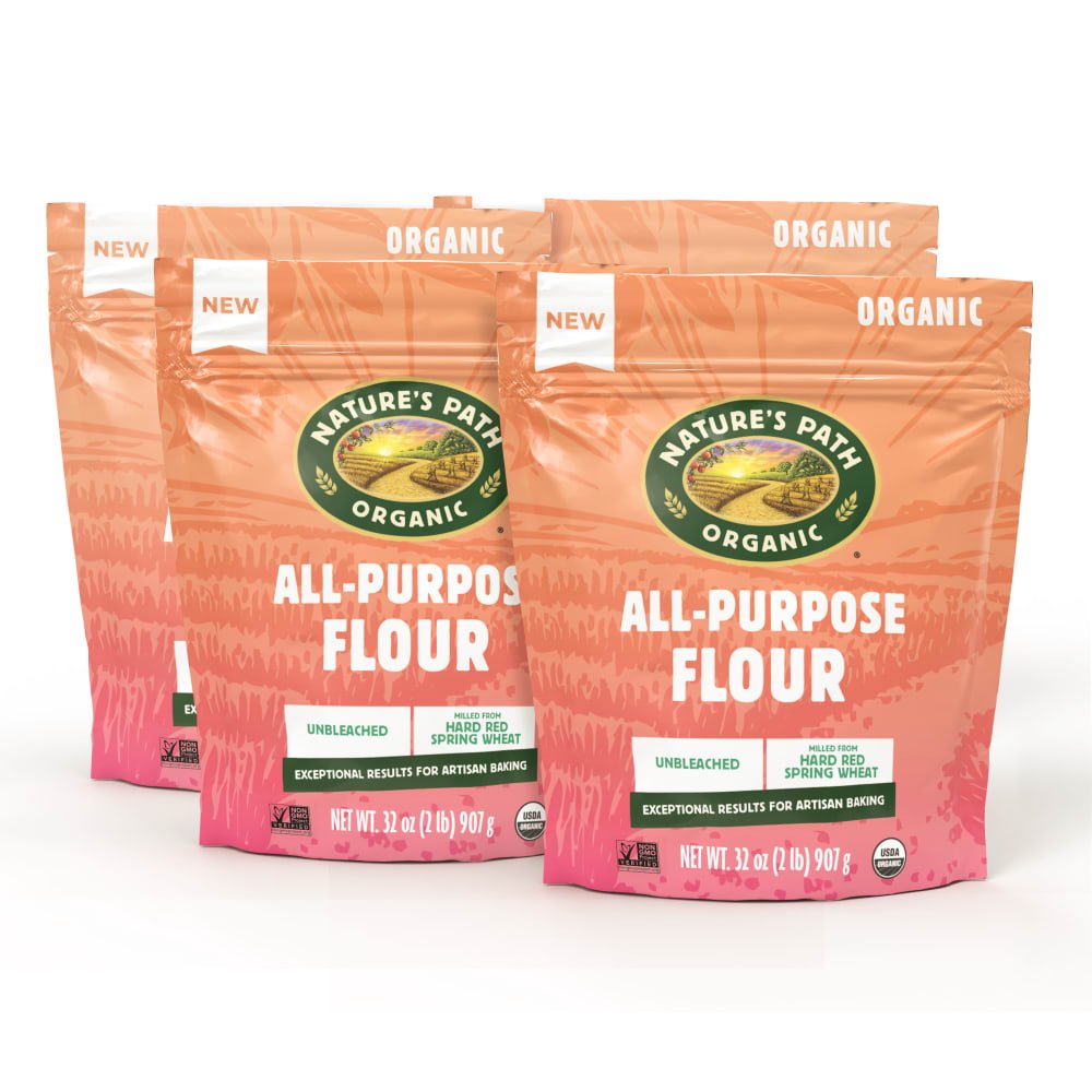 Pack of 4, Nature's Path Organic All-Purpose Flour 32oz Bag