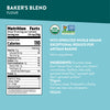 Nutrition facts per serving and ingredient statement for Baker's Blend Flour