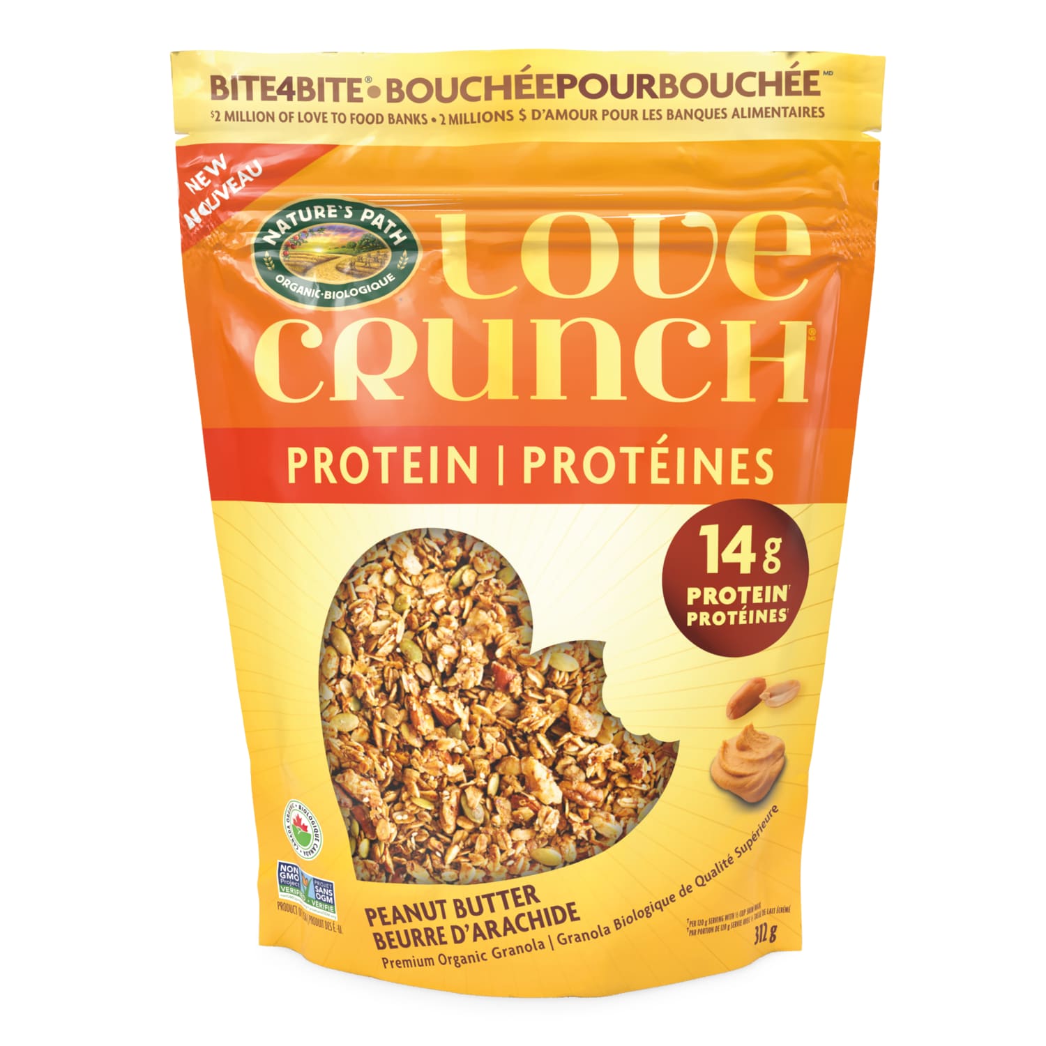 Love Crunch Organic Peanut Butter Protein Granola 312g Pouch