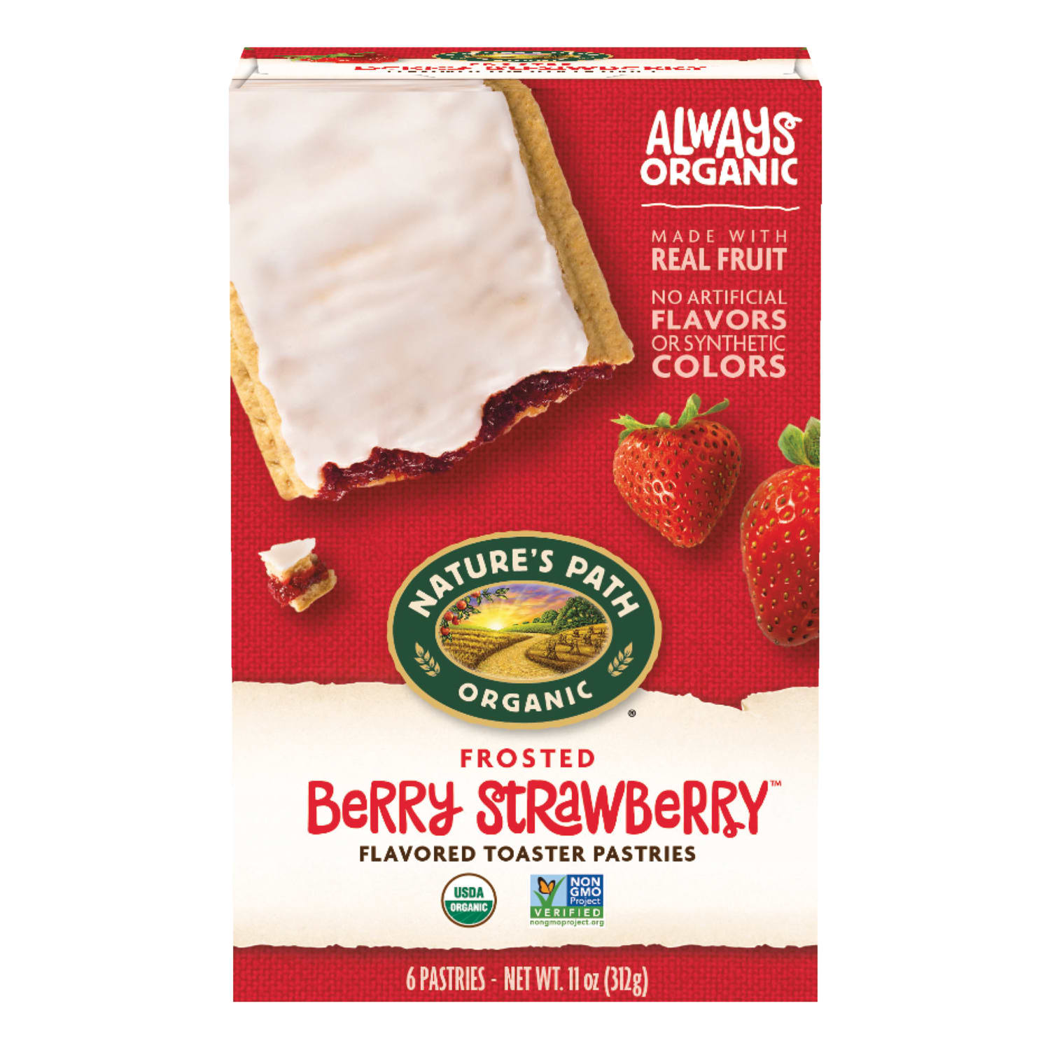 Nature's Path Organic Strawberry Frosted Toaster Pastries 11oz Box