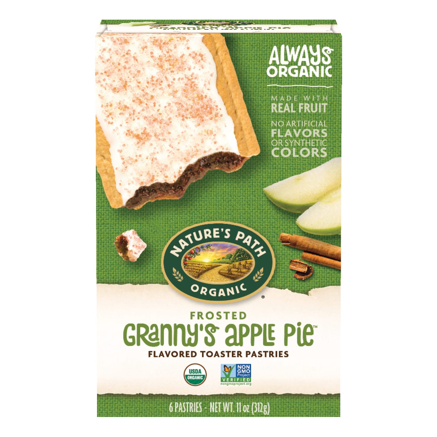 Nature's Path Organic Apple Cinnamon Frosted Toaster Pastries 11oz Box