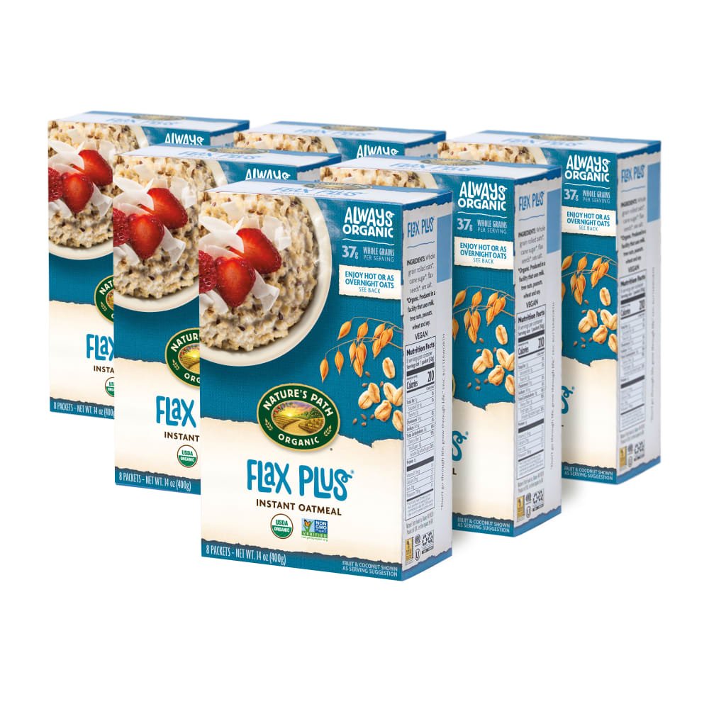 Pack of 6, Nature's Path Organic Flax Plus Oatmeal 14oz Box