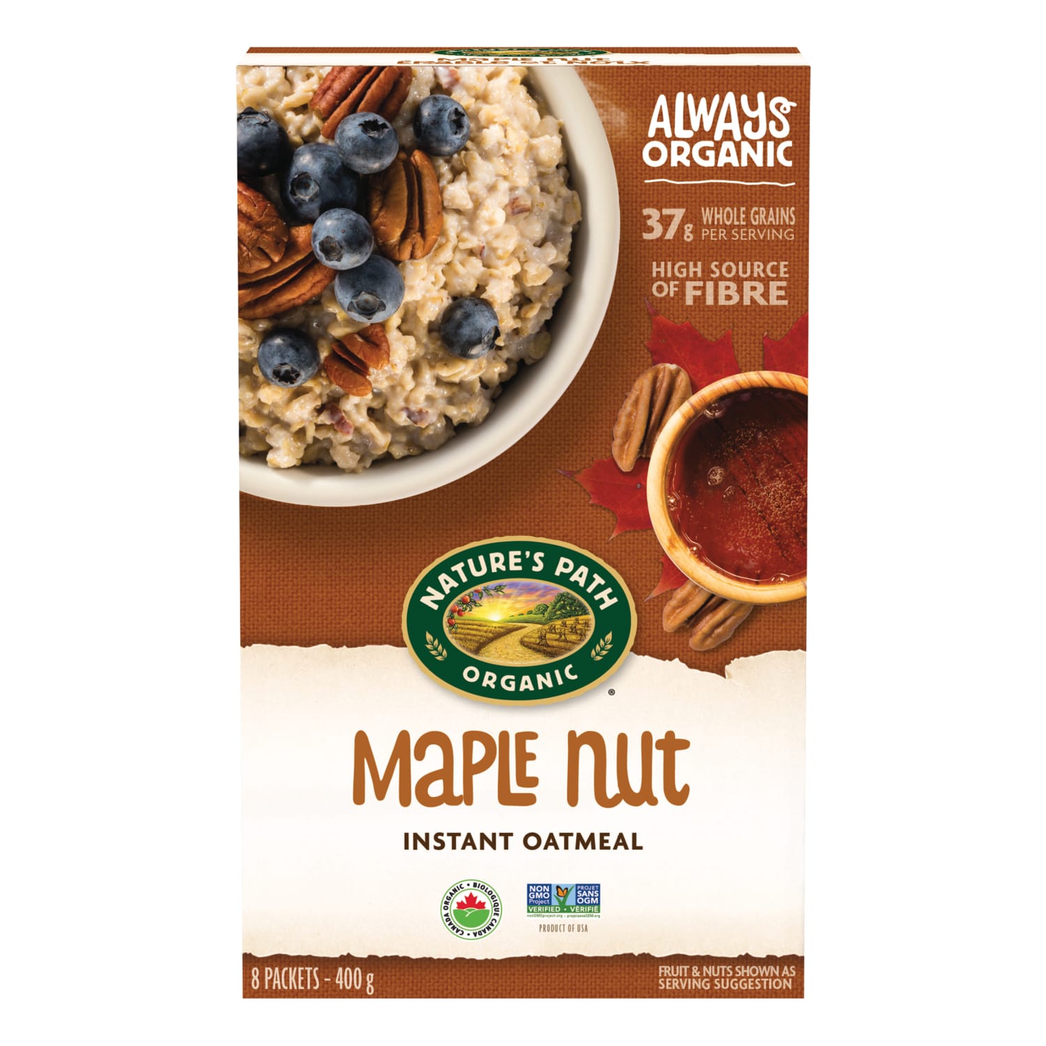 Nature's Path Organic Maple Nut Oatmeal 400g Box