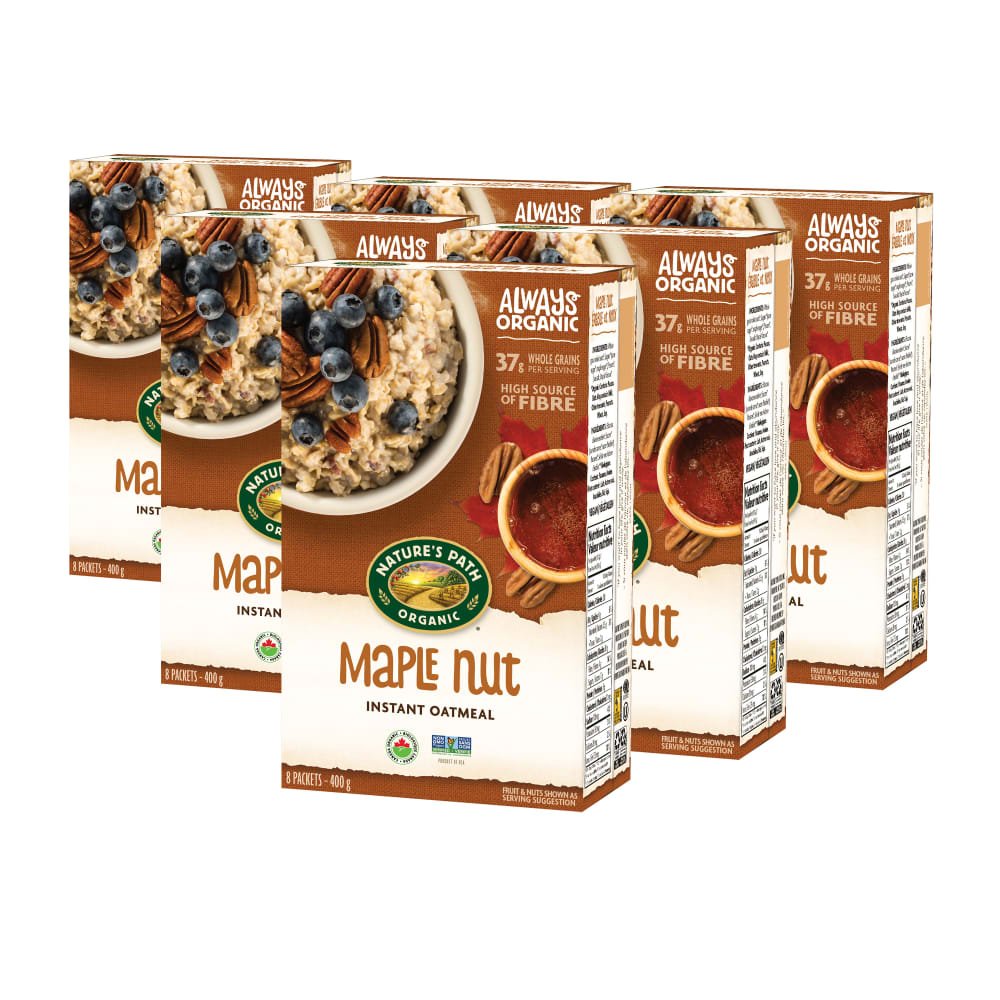 Pack of 6, Nature's Path Organic Maple Nut Oatmeal 400g Box