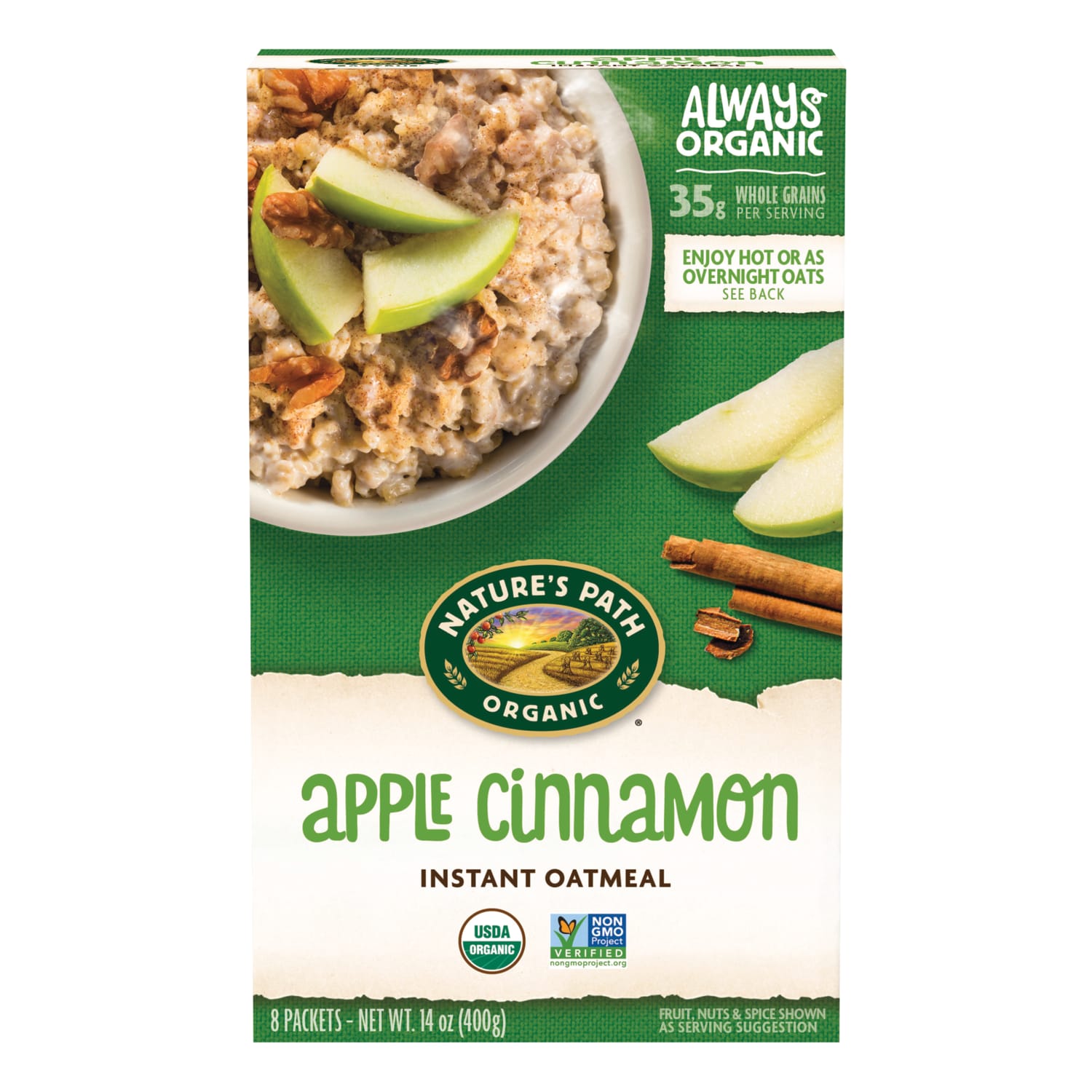 Nature's Path Organic Apple Cinnamon Oatmeal 14oz Box