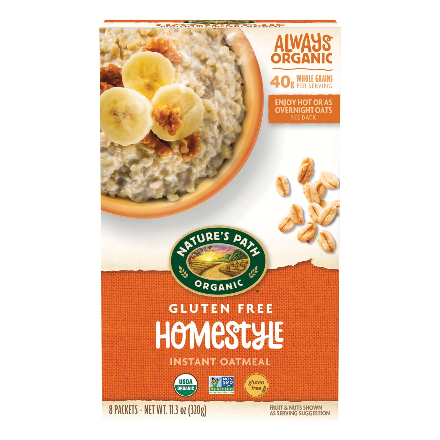 Nature's Path Organic Homestyle Gluten Free Oatmeal 11oz Box