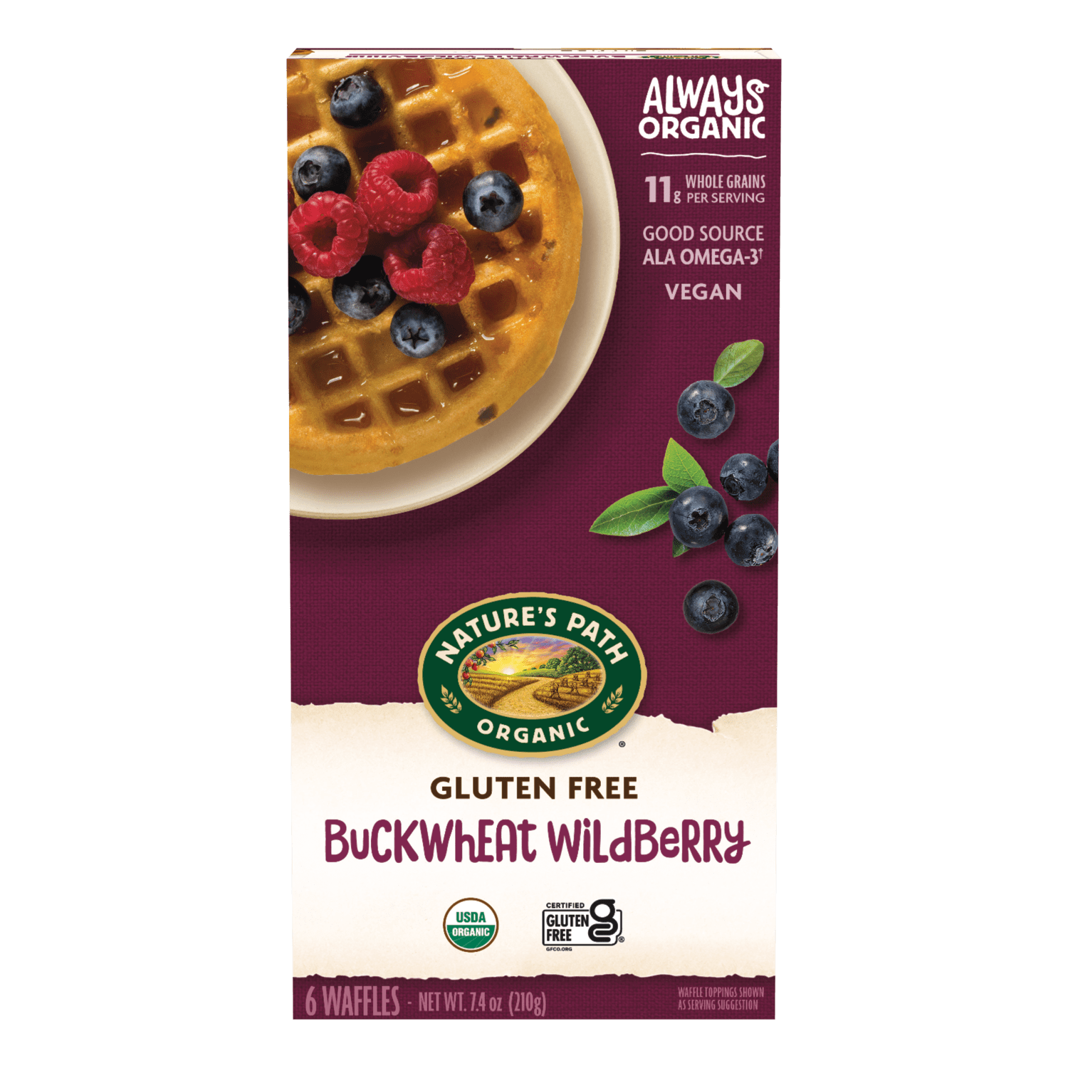 Buckwheat Wildberry Frozen Waffles