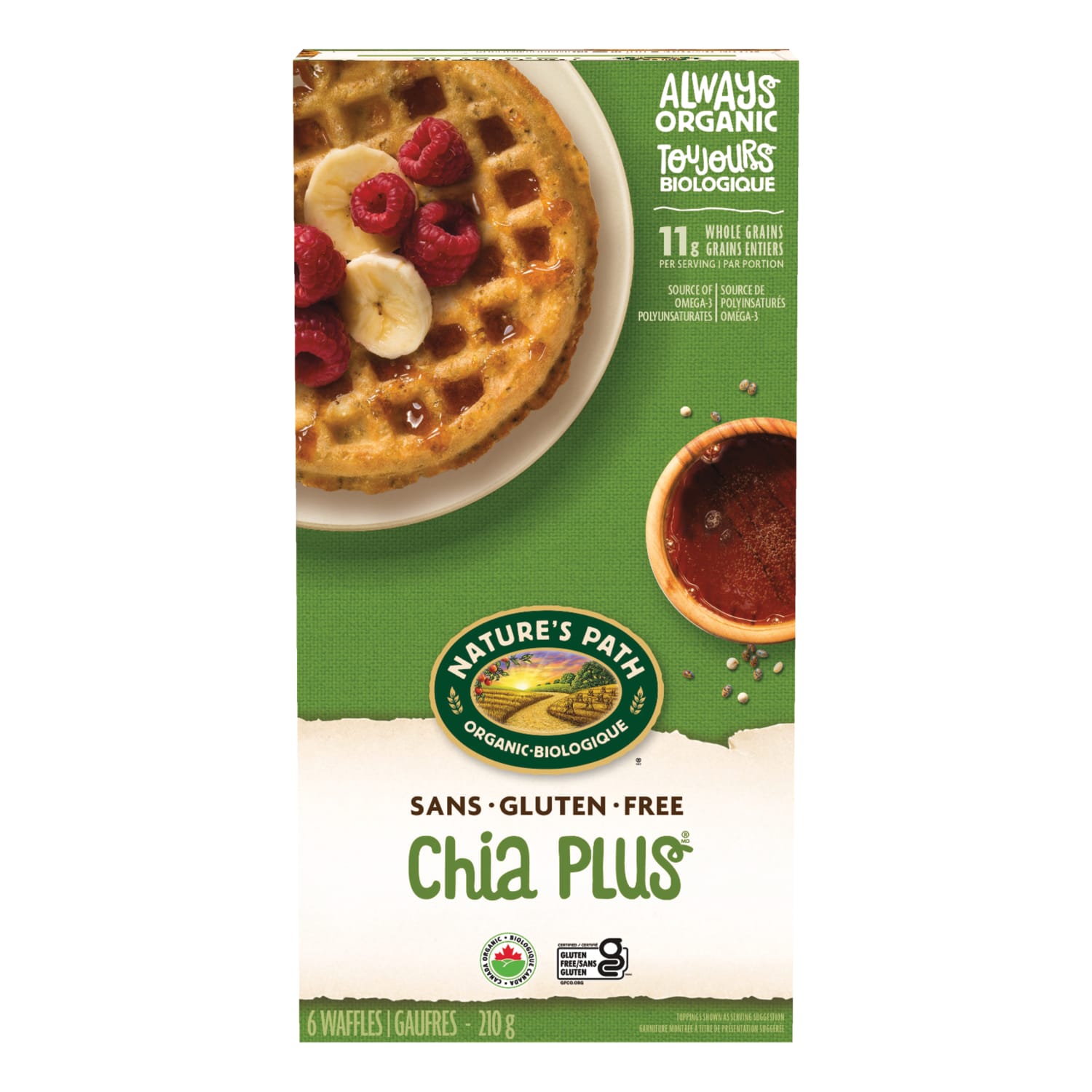 Nature's Path Organic Chia Plus Waffles 210g Box