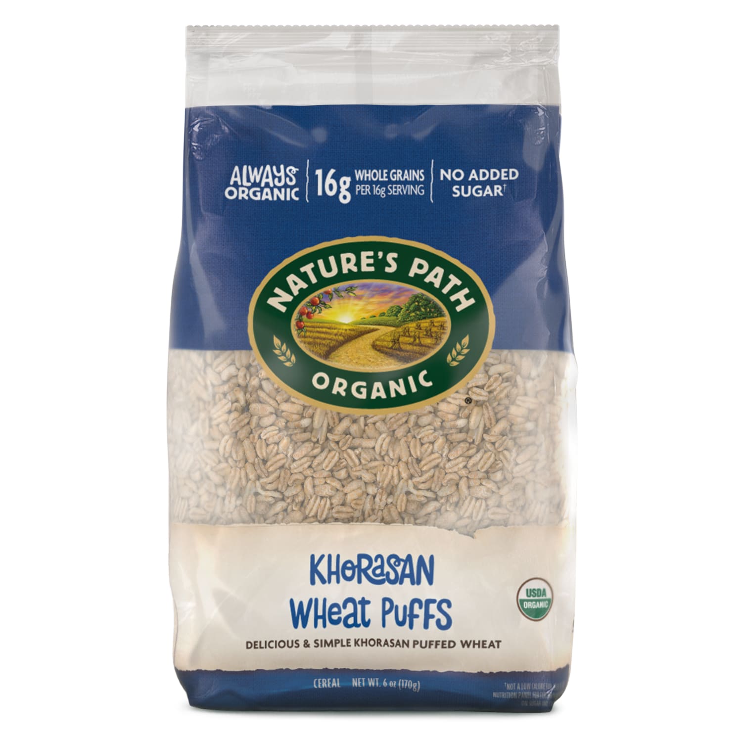 Nature's Path Organic Puffed Khorasan Cold Cereal 6oz EcoPac Bag