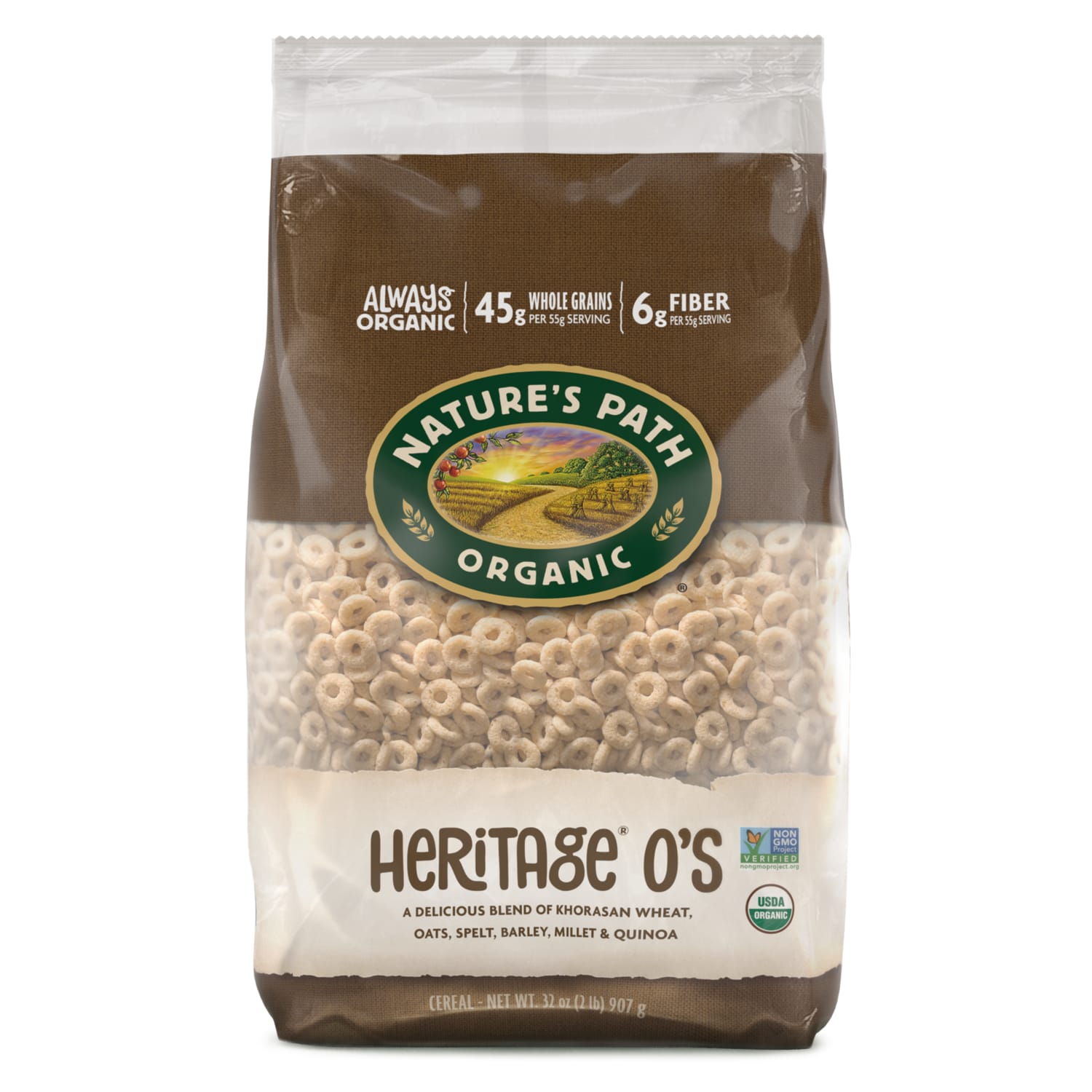 Nature's Path Organic Heritage O'S Cold Cereal 32oz EcoPac Bag