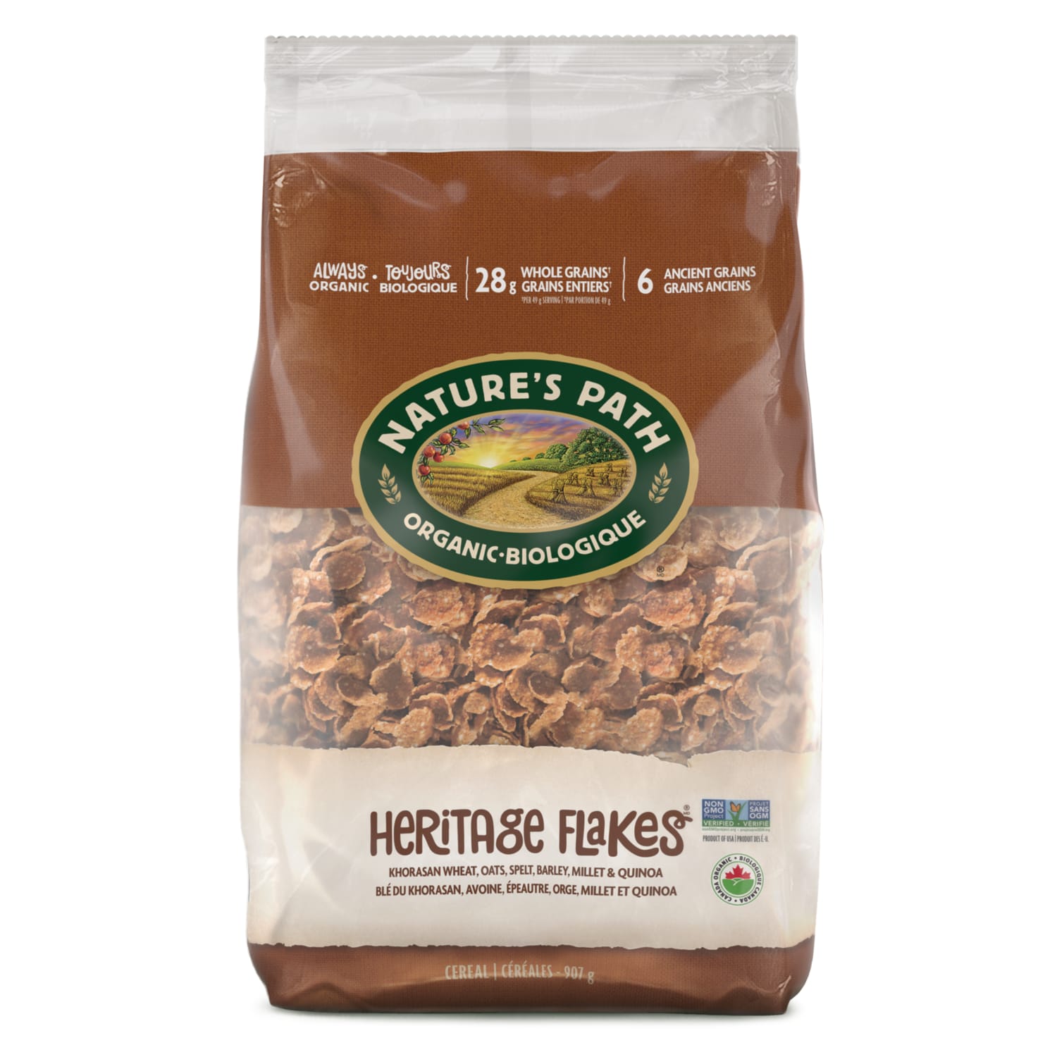 Nature's Path Organic Heritage Flakes® Cereal 907g EcoPac Bag