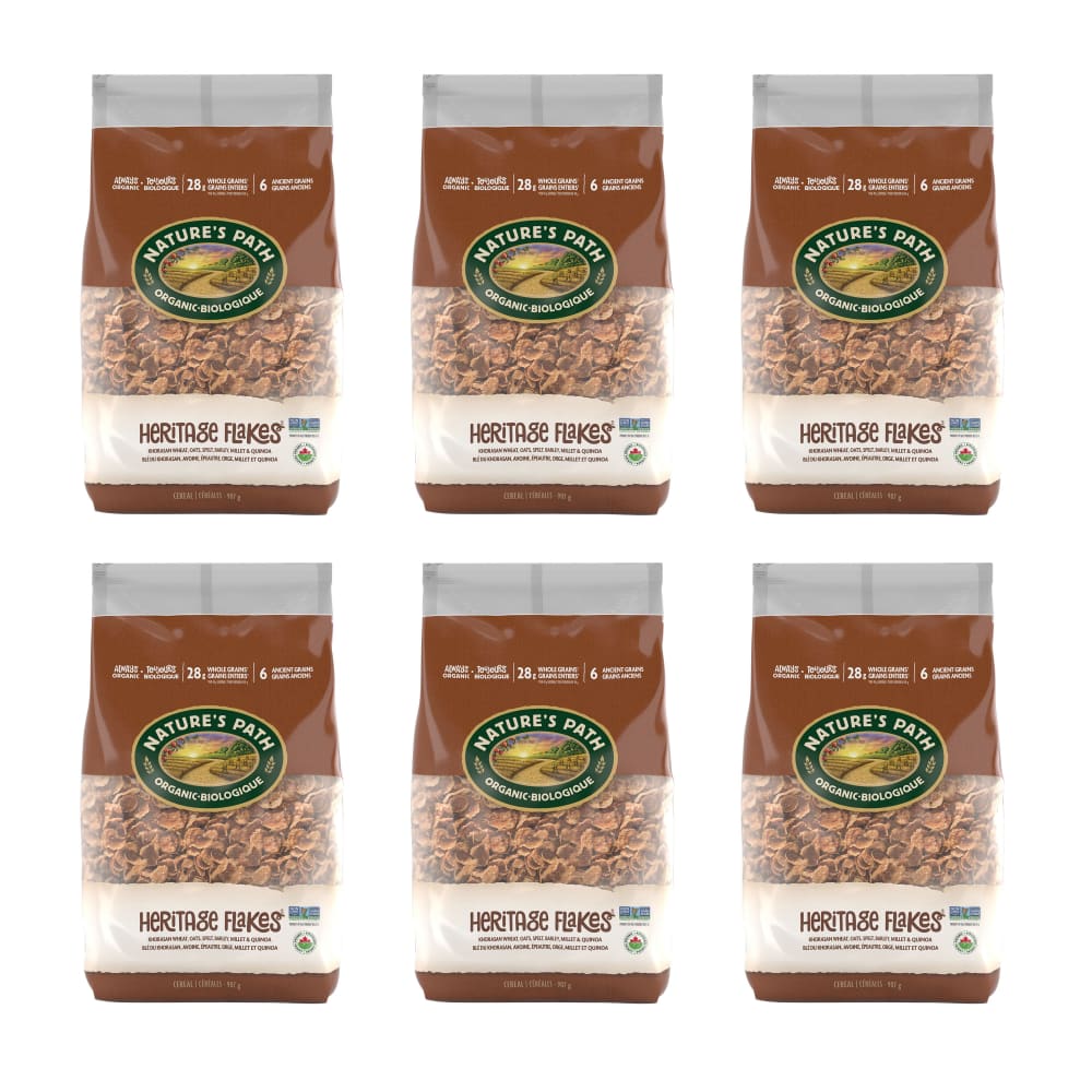 Pack of 6, Nature's Path Organic Heritage Flakes® Cereal 907g EcoPac Bag