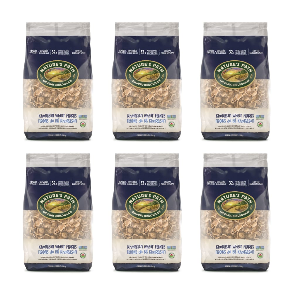 Pack of 6, Nature's Path Organic Khorasan Krisp Flakes Cereal 750g EcoPac Bag