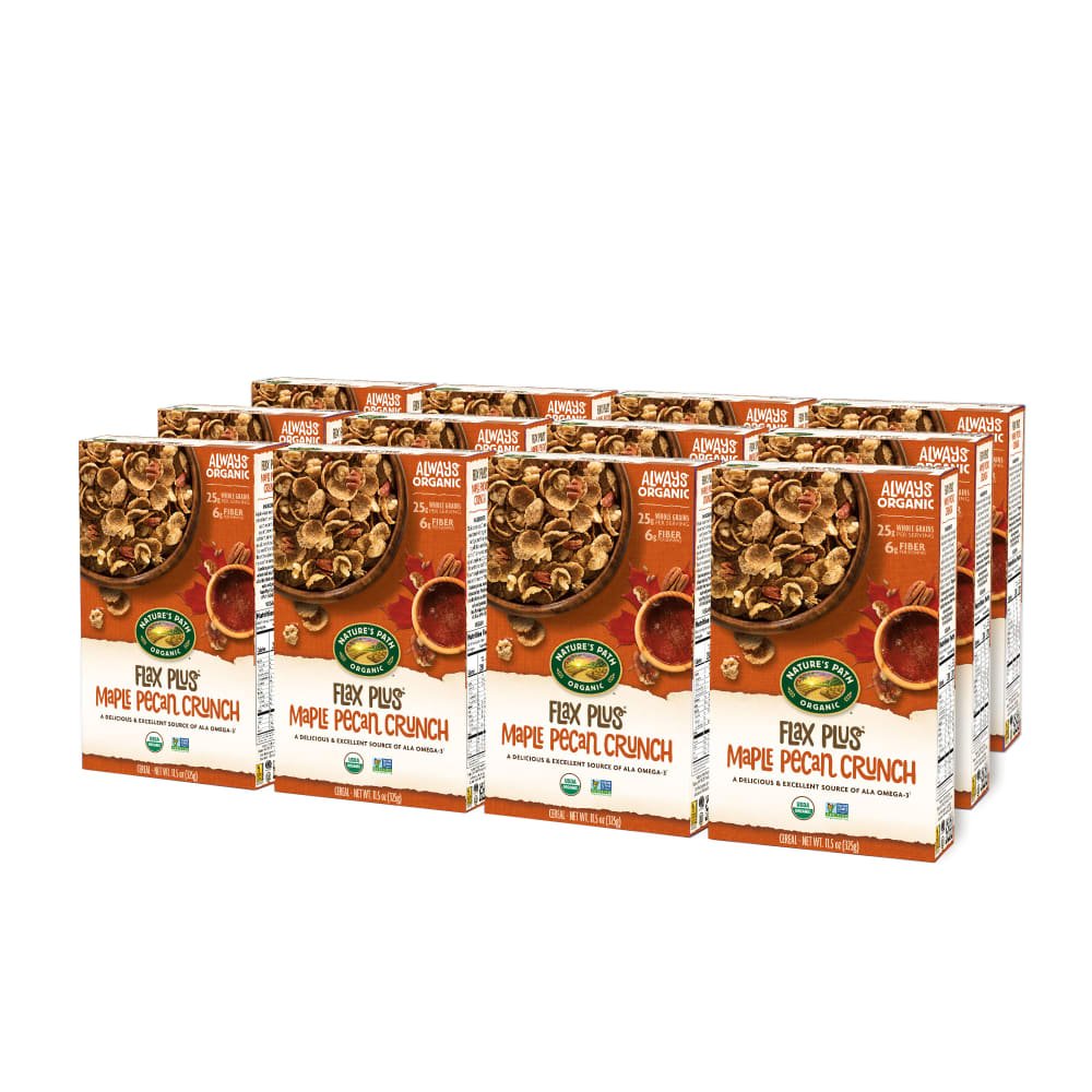 Pack of 12, Nature's Path Organic Maple Pecan Crunch Cereal 11oz Box