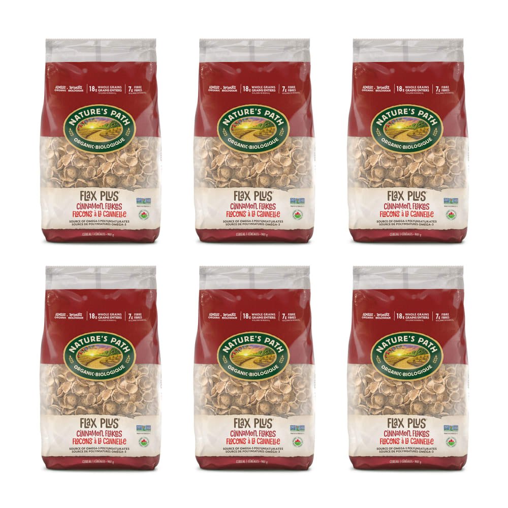 Pack of 6, Nature's Path Organic Flax Plus Cinnamon Cereal 907g EcoPac Bag