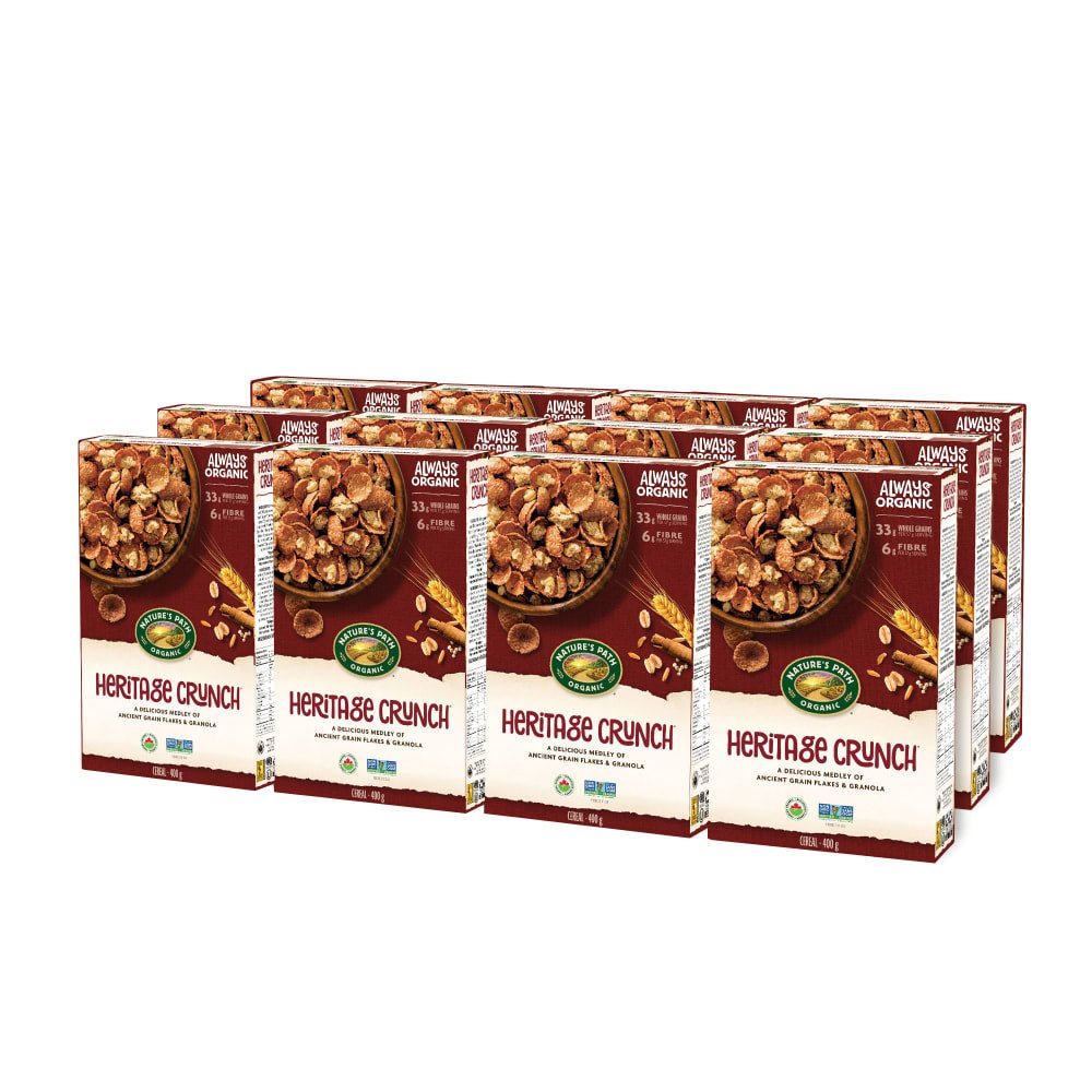 Pack of 12, Nature's Path Organic Heritage Crunch Cereal 400g Box