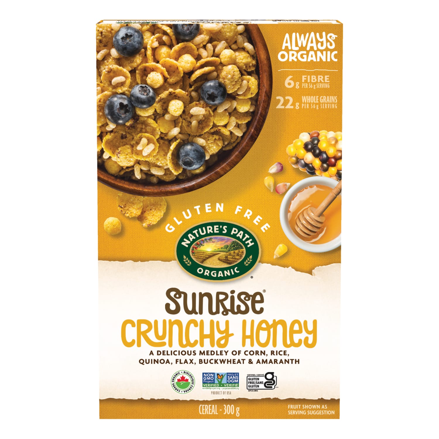 Nature's Path Organic Crunchy Sunrise Honey Cereal 300g Box