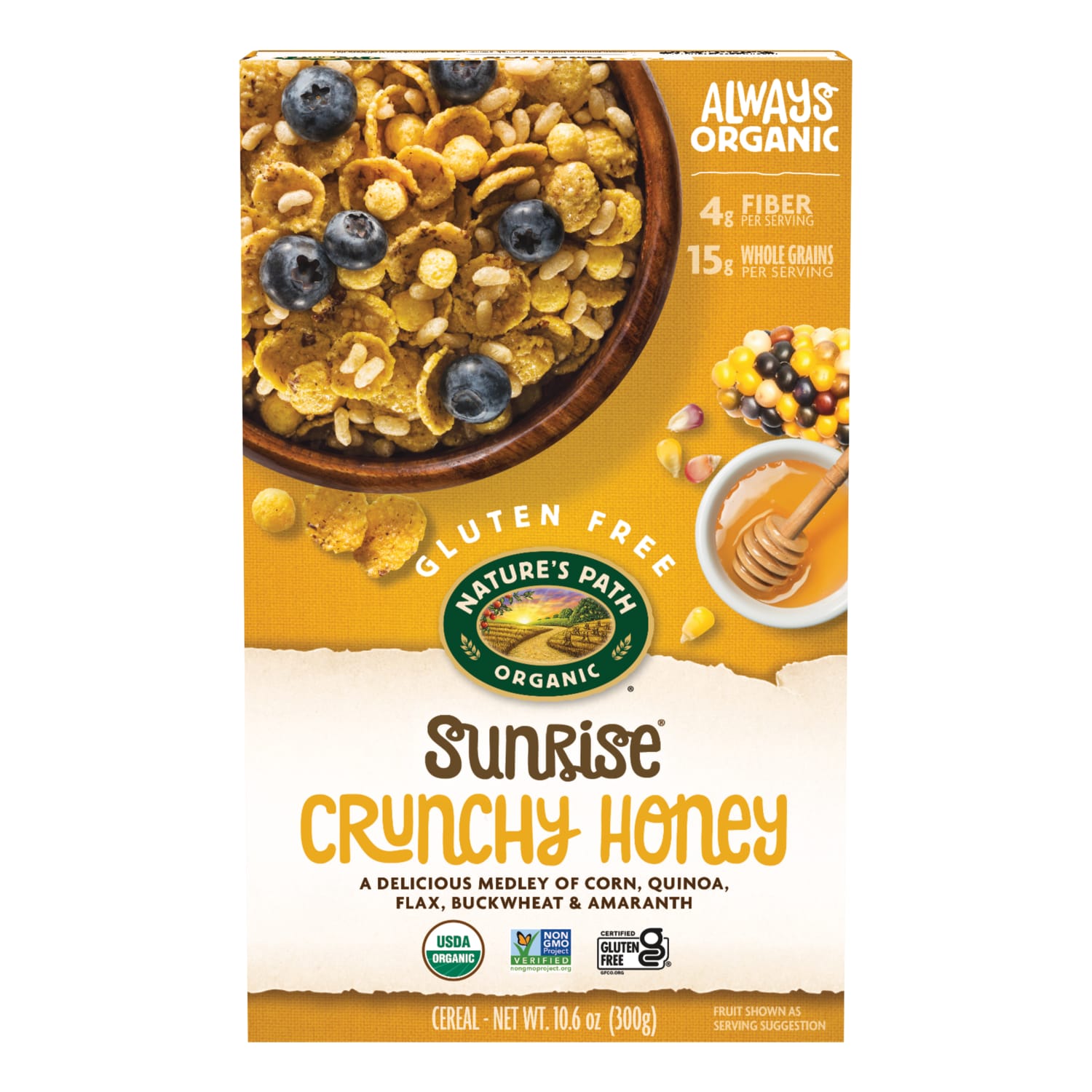 Nature's Path Organic Crunchy Sunrise Honey Cereal 10oz Box