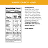 Nutrition facts per serving and ingredient statement for Sunrise Crunchy Honey Cereal