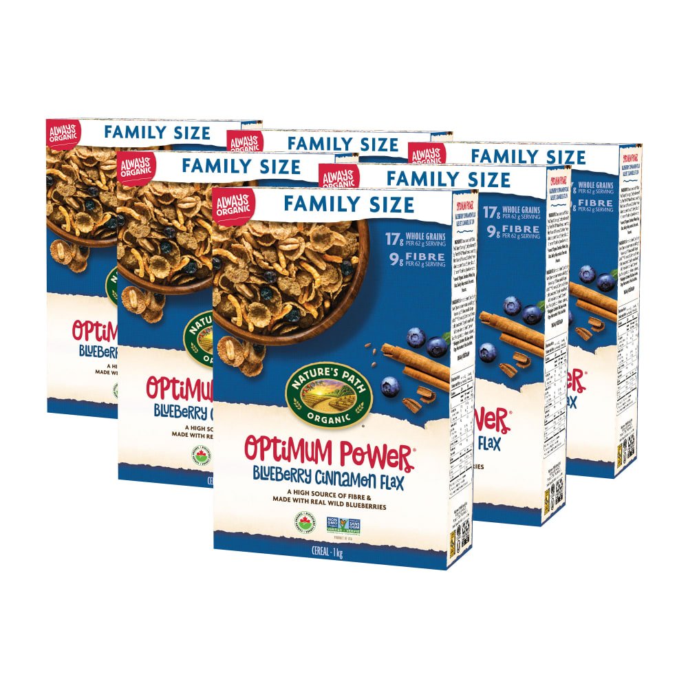 Pack of 6, Nature's Path Organic Optimum Power Cold Cereal 1kg Box