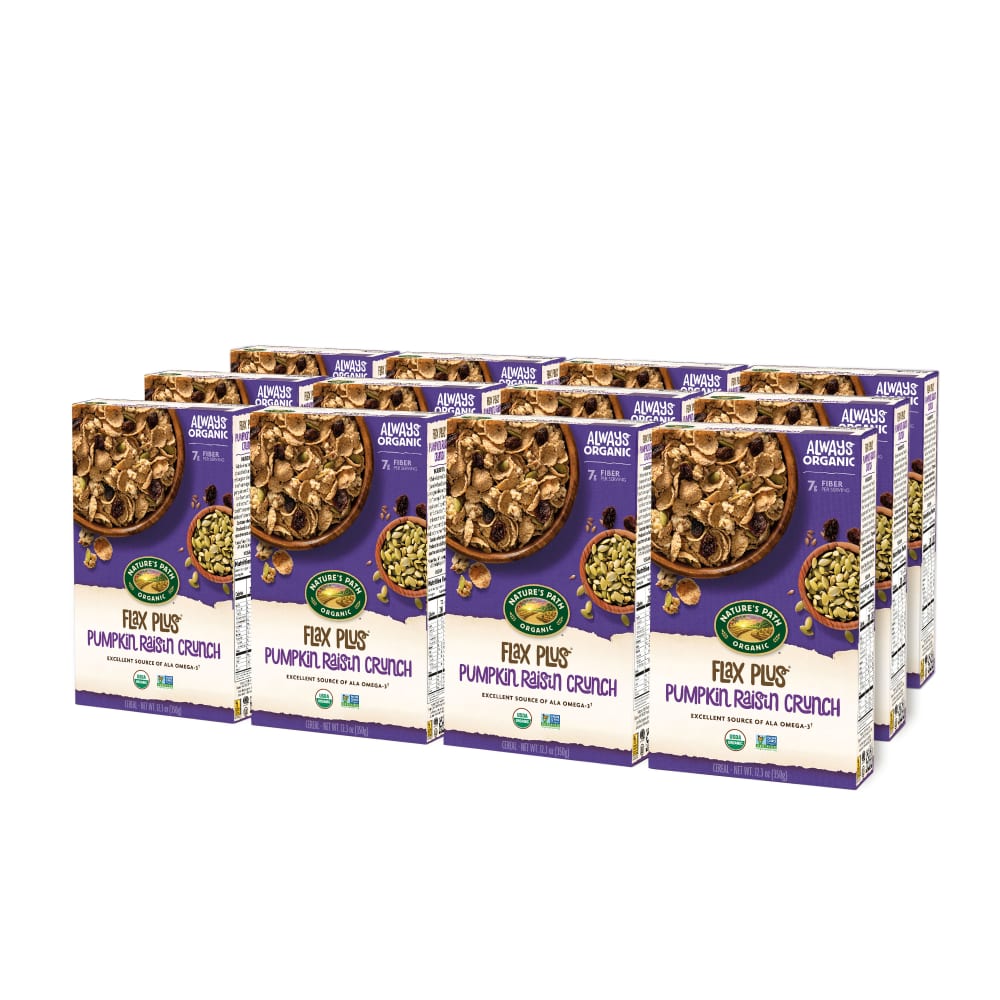 Pack of 12, Nature's Path Organic Pumpkin Raisin Crunch Cereal 12.3oz Box